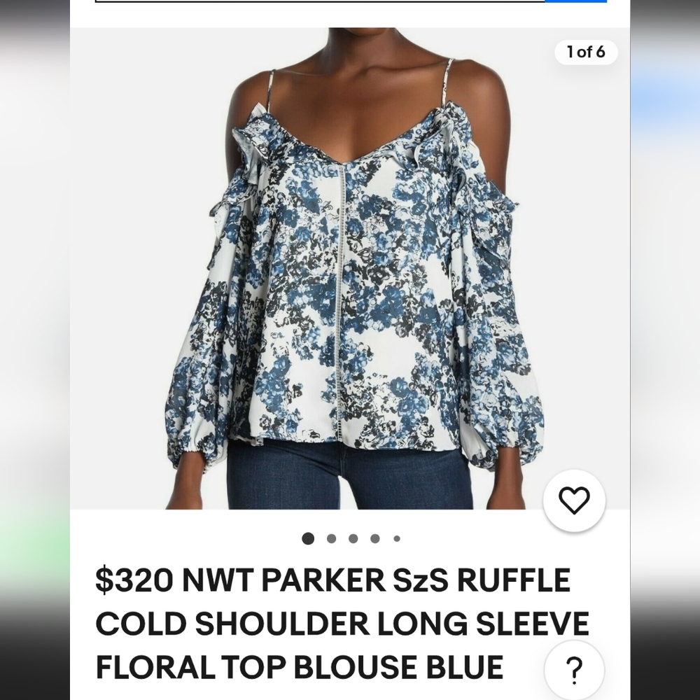 Silk Open Shoulders Floral Women's Top - Red and Black